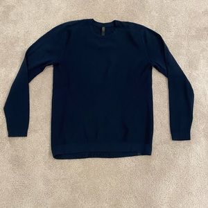 Men’s Lululemon Navy Blue Merino Wool Alpine Air Crew Sweater Size Large